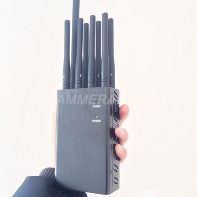 8 dispositif tenu dans la main de dresseur de signal de Lojack WiFi GPS de brouilleur de signal des antennes 3G 4G