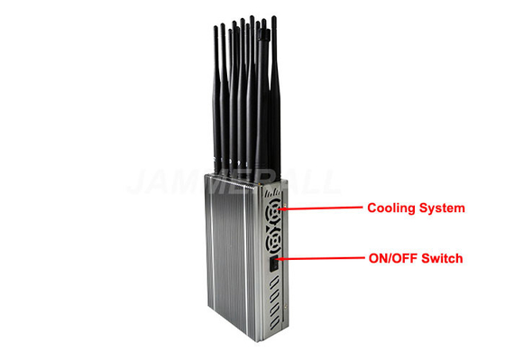 Brouilleur sans fil portatif de signal de 12 bandes pour WiFi/GPS/bloquer de LOJACK/3G 4G